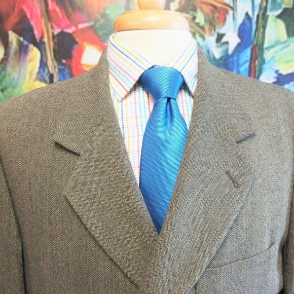 44 LONG VTG BANANA REPUBLIC Mens 100% WOOL BLAZER - Picture 2 of 8